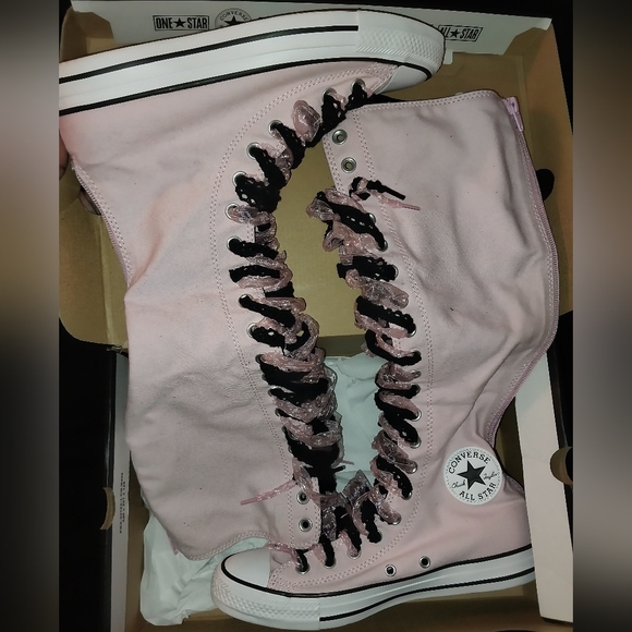 New Summit Pink Converse XXHI With Ribbon Laces - Picture 5 of 8